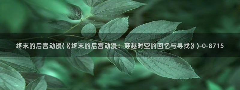 动漫资源:终末的后宫动漫(《终末的后宫动漫:穿越时空的回忆与寻找》)